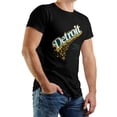 thumbnail image 4 of Camiseta de manga corta de verano para hombre con estampado frontal - Tejido cómodo y transpirable, estilo deportivo informal - Camiseta pop original de Detroit Michigan para adultos, hombres, mujeres, 4 of 6