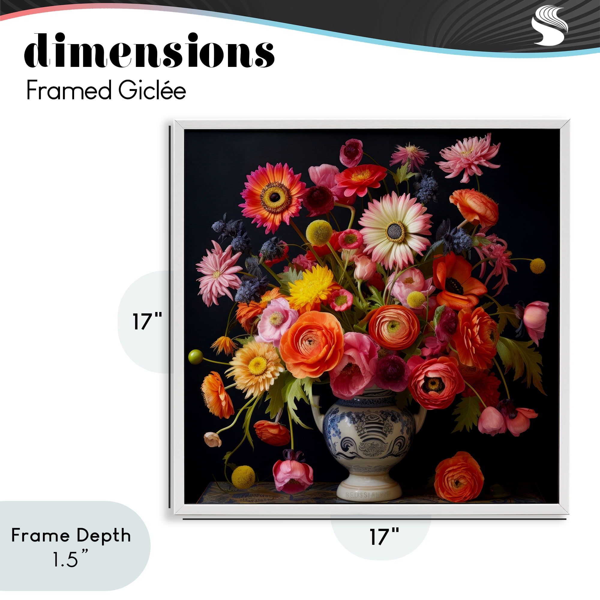 Stupell Industries Harmonious Spring Bouquet White Framed Giclee Art, design by Lazar Studio