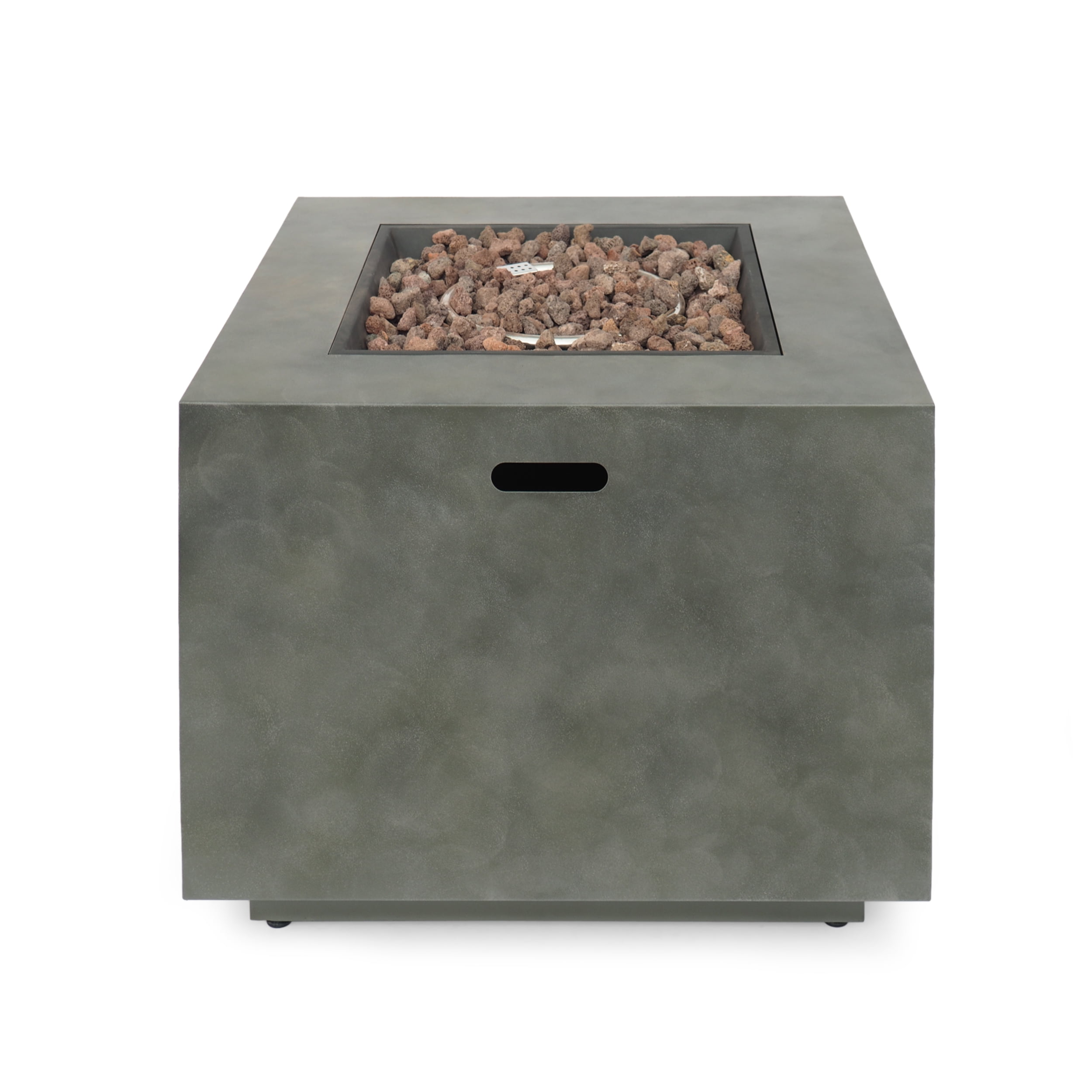 Bellvue Outdoor 33-Inch Square Fire Pit, Concrete