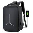 thumbnail image 3 of Guardurnaity para portátil, impermeable, de gran capacidad, de PU, para mujer, para ordenador portátil, con carga USB, reemplazo de para Mochilas Azul oscuro Guardurnaity AP012174-02, 3 of 6