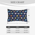 thumbnail image 4 of Daiia Planets And Stars Bedding Waterproof Pillow Protector Zippered Queen – Bed Bug Proof Pillow Encasement-14"x20", 4 of 6
