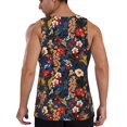 thumbnail image 3 of Haiem Vintage Floral Men Workout Tank Top Gym Bodybuilding Sleeveless Muscle T Shirts Athletic Tank Breathable Workout Shirt-Small, 3 of 9