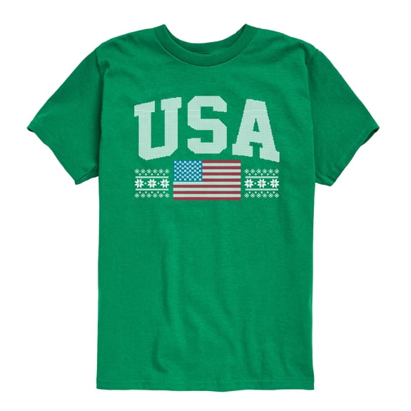 Instant Message - USA Sport Sweater - Youth Short Sleeve Graphic T-Shirt