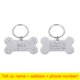thumbnail image 1 of Collar personalizado, etiqueta de identificación de mascota, nombre de identificación de mascota grabado para gato, cachorro, etiqueta de perro, colgante, llavero, etiqueta de hueso, accesorios para mascotas, triangulación de envíos Tan Jianjun unisex, 1 of 2