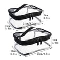 thumbnail image 2 of 2 Pack Portable Clear Makeup Bag Zipper Waterproof Cosmetics Bag Transparent Travel Storage PVC Zippered Toiletry Bag Organizers With Handle for Vacation Travel, Bathroom, 2 of 6