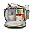 thumbnail image 2 of FORMRS Student Insulated Lunch Bag with Shoulder Strap Reusable Cooler Box for School, Brown Abstract Dots, 2 of 9