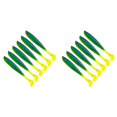 thumbnail image 1 of Cebo artificial suave con cola en T, accesorios de pesca multifuncionales de 9cm, color verde, 6 uds., 1 of 2