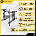 thumbnail image 2 of Soporte para pantalla TV Emetres Doble Brazo PRO 40 50 55 65 75 Pulgadas, 2 of 10