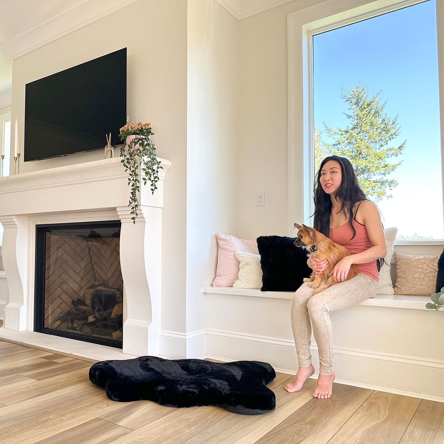 Instachew Lit pour Chien SORA Forme Cachette Blush Petit