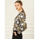 thumbnail image 4 of Dde San Patricio ChaqueDe Bombardero Floral LigeCon CremalleY Cuello Alto PaMujer Negro M, 4 of 6