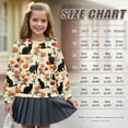 thumbnail image 7 of COEQINE Adorable Girls Cardigan with Fun Print, Lightweight Layer for School Outings, Soft Crewneck Long Sleeve Fall Jacket Top, Machine Washable, for Ages 9-10, Cat Floral Beige, 7 of 7