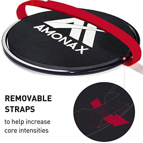 Schwarz Amonax Sliding Discs Fitness Double Sided Slider Exercise Core Fitness