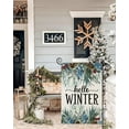 thumbnail image 2 of Hello Winter Garden Flags 12.5x18 Vertical Double Sided, Pine Twigs Small Yard Outside Decorations, Christmas Xmas Seasonal Farmhouse Holiday Outdoor Décor, 2 of 6