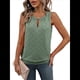 thumbnail image 1 of Blusas de Verano con Ojales para Mujer, Camisetas Sin Mangas con Cuello Redondo, Camisetas para Mujer Verde S, 1 of 9