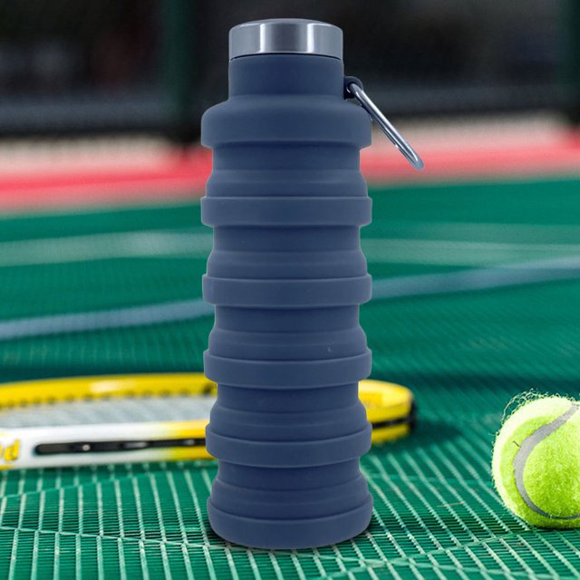 Botella Para Agua Botella de agua plegable Botella de agua expandible 500 ML a prueba de fugas para caminatas en el gimnasio
