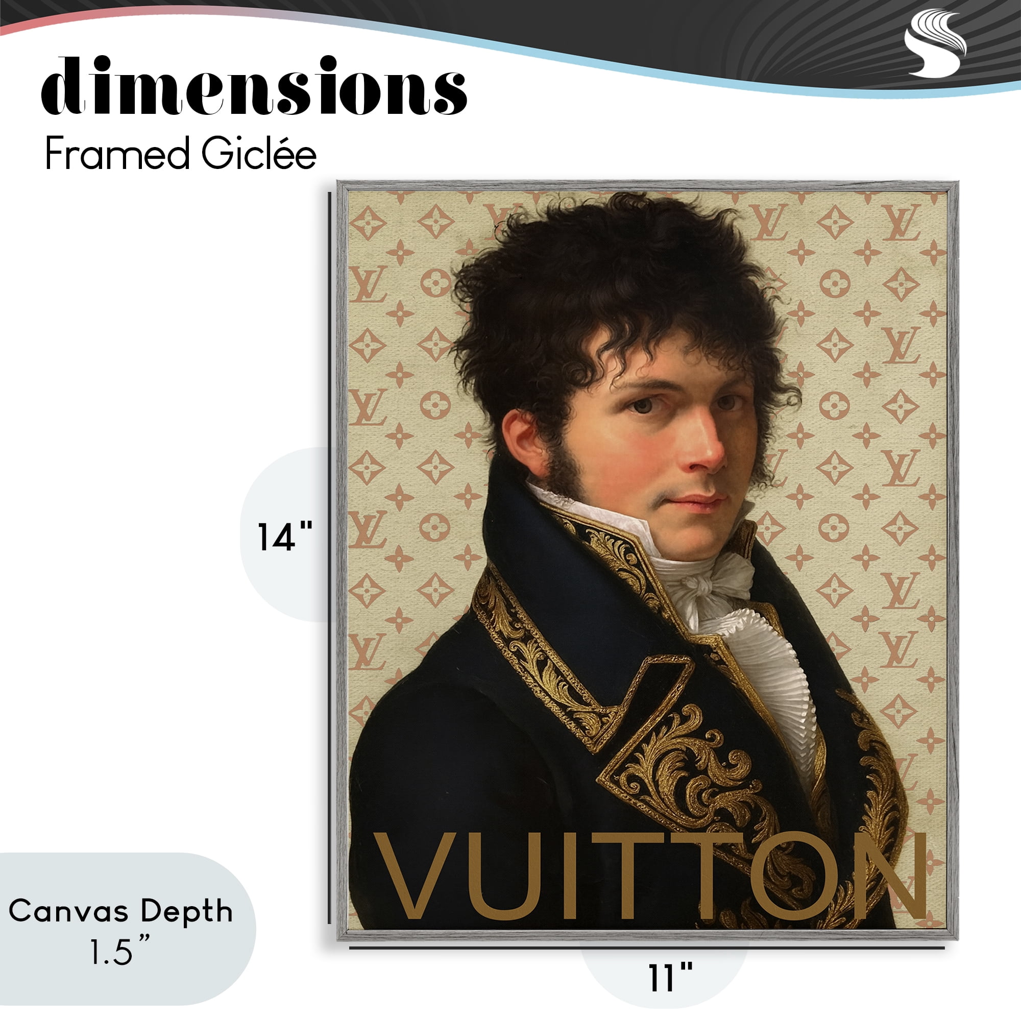 Stupell Industries Glam Gentleman In Spring Gray Framed Giclee Art, design by Grotto Studios