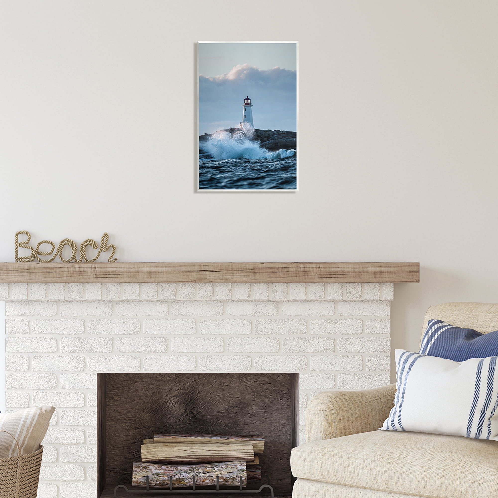 Stupell Industries Rough Sea Waves Photography Landscape Photography Unframed Art Print Wall Art, 13 x 19