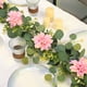 thumbnail image 2 of Guirnalda de eucalipto artificial con flores, guirnalda de vegetación floral sintética para centro de mesa de boda, fiesta, ceremonia, telón de fondo, decoración de arco, 2 of 8