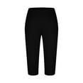 thumbnail image 5 of RYRJJ Capris Jeggings for Women Casual Summer Fashion Lightweight Stretch Yoga Pants Drawstring Capri Pant Plus Size Crop Vacation Pants, 5 of 7