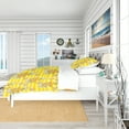thumbnail image 3 of Designart 'Yellow Anchor Pattern' Nautical & Coastal Duvet Cover Set, 3 of 4