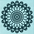 thumbnail image 1 of Ahgly Company Machine Washable Indoor Square Transitional Medium Teal Green Area Rugs, 8' Square, 1 of 7