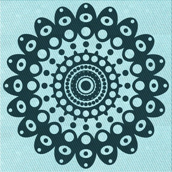 Ahgly Company Machine Washable Indoor Square Transitional Medium Teal Green Area Rugs, 8' Square