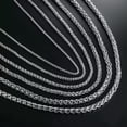 thumbnail image 3 of Silver/Gold Braided Wheat Link 3mm-7mm Mens Chain Stainless Steel Necklace Gift, 3 of 5