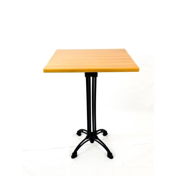 JMC Furniture JMC106P3636D Solid Wood Tables, Cast Iron Base, Square, 36 x 36 x 43.75 in., Natural