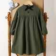 thumbnail image 6 of Krayuyo Girls Fall Dresses Ruffled Crew Neck Long Sleeve Casual Dresses Little Girls A-Line Dresses 2-10 Years, 6 of 9