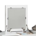 thumbnail image 4 of Poundex Furniture Wood Vanity Set with Stool and Mirror in White, 4 of 4