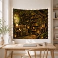 thumbnail image 5 of Library Nestled Living with Hollow Enormous Ancient Tree, Mystical Fantasy for Space Lovers, Galaxy Room Decor, Mother'S Day Gift, Tapestry Wall Hanging for Bedroom and Dorm, 5 of 7