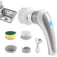 thumbnail image 2 of (Gray) Handheld electric spin scrubber, 3 replaceable brush heads, 2 of 5