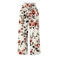 thumbnail image 4 of Sentmoon Pants for Women High Waist Boho Flower Print Summer Baggy Pants Straight Fit Wide Leg with Pockets Lightweight Palazzo Pants Casual Women's for Weekend Outings Multicolor S, 4 of 5