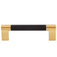 thumbnail image 3 of Stone Harbor Hardware Urban Cabinet Pull, 96 Millimeters, Matte Black with Satin Brass Ends, 3 of 3