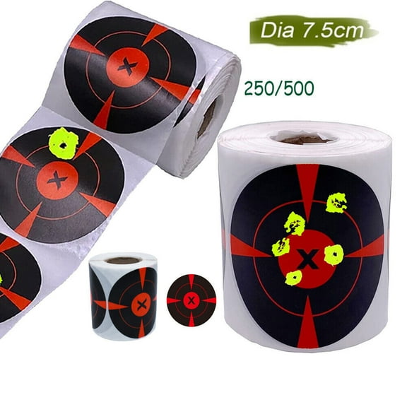 EROCK 250/500Pcs 3" Self Adhesive Target Paper Reactive Practice Splatter Shooting Sticker