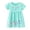 A-Mint Green306, variant on Bobifish Toddler Girls Dress Cartoon Dot Print Short Sleeve Soft Comfort Casual Dress Outdoor Activity Children Girls Dress