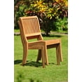 thumbnail image 2 of 11-Piece Teak Dining Set: 117" Oval Extendable Table + 10 Arbor Stacking Armless Chairs, 2 of 11