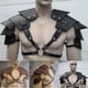 thumbnail image 2 of Armadura de hombro de guerrero vikingo medieval, hombreras de caballero samurái gladiador, cinturón de cuero de PU gótico steampunk, armadura para disfraz de cosplay, 2 of 5