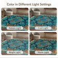 thumbnail image 7 of ODIKA 8'x10' Ultra-Soft Area Rug, Beachy Seaweed Border Fish Accent Deep Seafoam Symmetry Print None Washable, Bare feet friendly, Silk-Touch for Bedroom, Under Sectional, 7 of 7
