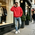 thumbnail image 6 of Men's Pocket Sweatshirt Crew Neck Long Sleeve Chest Pocket Relaxed Fit Soft Casual Pullover Sweatshirt, 6 of 6