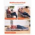 thumbnail image 6 of VEVOR Floor Chair, Floor Gaming Chair with 5 Adjustable Position and Back Support, Folding Sofa Chair with Armrest for Adults, Sofa Lounger Bed with Back Cushion for Living Room and Bedroom, Gray, 6 of 9