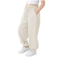 thumbnail image 3 of Diufon Kids Pants Summer Casual Drawstring Waist Cropped Pants Lightweight Sport Running Trousers with Pockets, 3 of 8