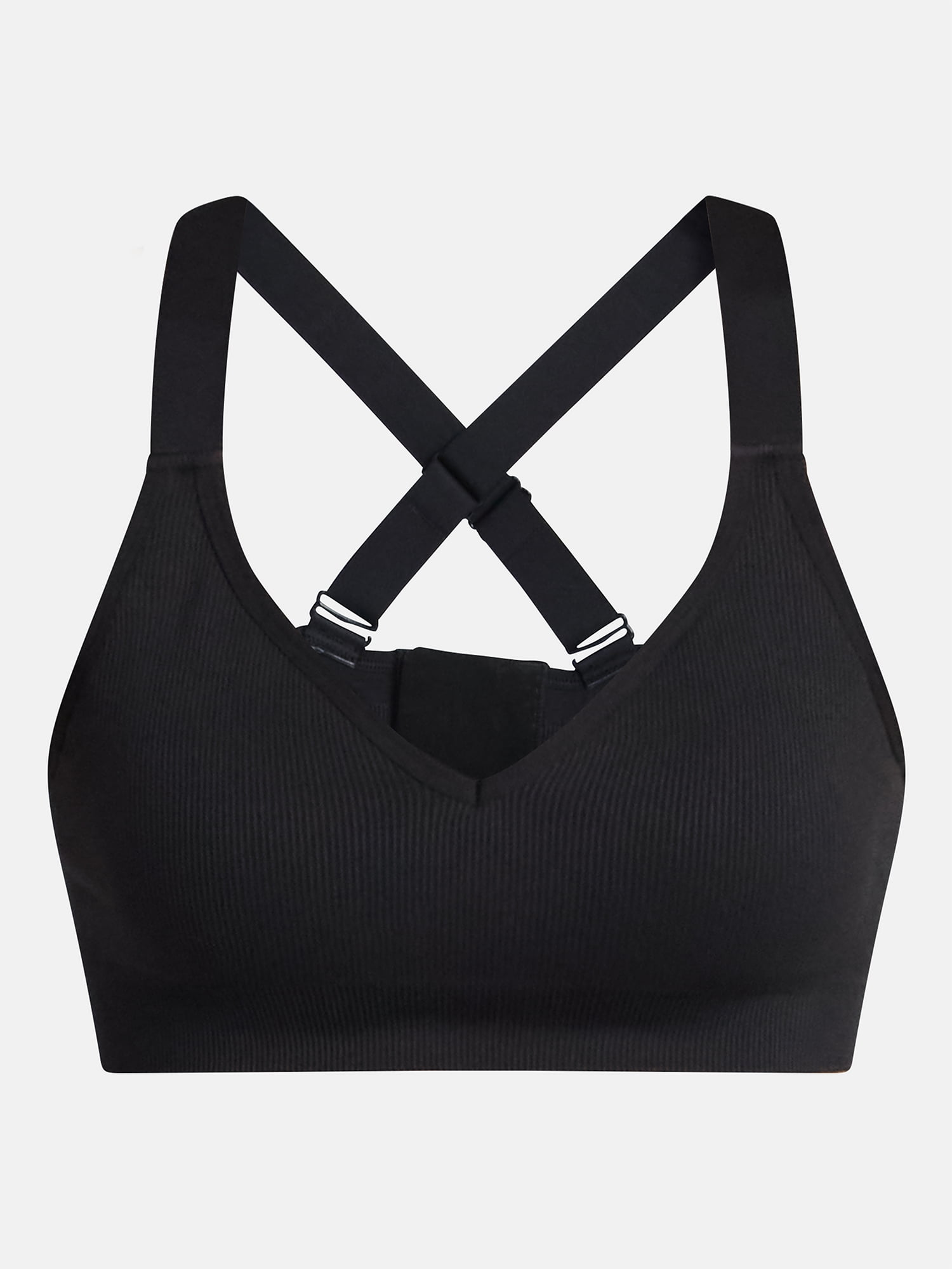 Avia Women's Seamless Rib Plunge Sports Bra, Sizes XS-XXXL