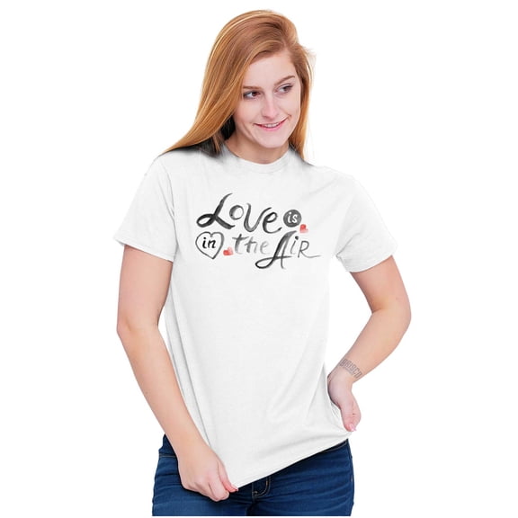 Love In Air Valentines Day Romance Women's Plus Size Graphic Tee Brisco Brands 2X