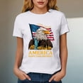 thumbnail image 4 of idosla Women's 250Th Anniversary Print Vintage Celebration T-Shirt 1776-2026 250 Patriotic Tee Casual Crew Neck Summer Tops (White, S), 4 of 8