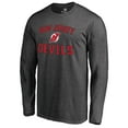 thumbnail image 2 of Men's Heathered Gray New Jersey Devils Victory Arch Long Sleeve T-Shirt, 2 of 3