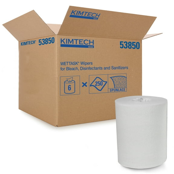 Kimtech™ WetTask™ System Prep Wipers for Bleach, Disinfectants and Sanitizers (53850), Hygienic Enclosed System Refills,