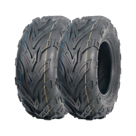 Mescukay 21x7-10 ATV Tires Set of 2, 4PR All Terrain 21x7x10 Trail Sand ATV UTV Off-Road Tires, Reinforced Sidewall Tread Armor, Tubeless