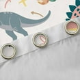 thumbnail image 4 of Feelyou Jungle Dinosaur Kids Blackout Curtains Set of 2 (52x84 Each), Kawaii Dino Animal Window Curtains, Cartoon Flower Sun Curtains and Drapes, Window Curtains Decor, 4 of 6