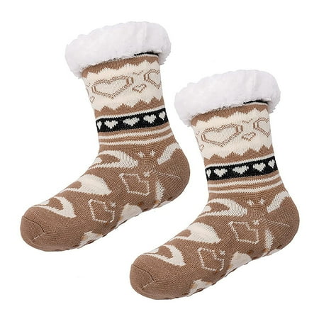 

DAETIROS Novelty Floor Skin Friendly Cartoon Stretch Thicker Knitted Funny Socks Red